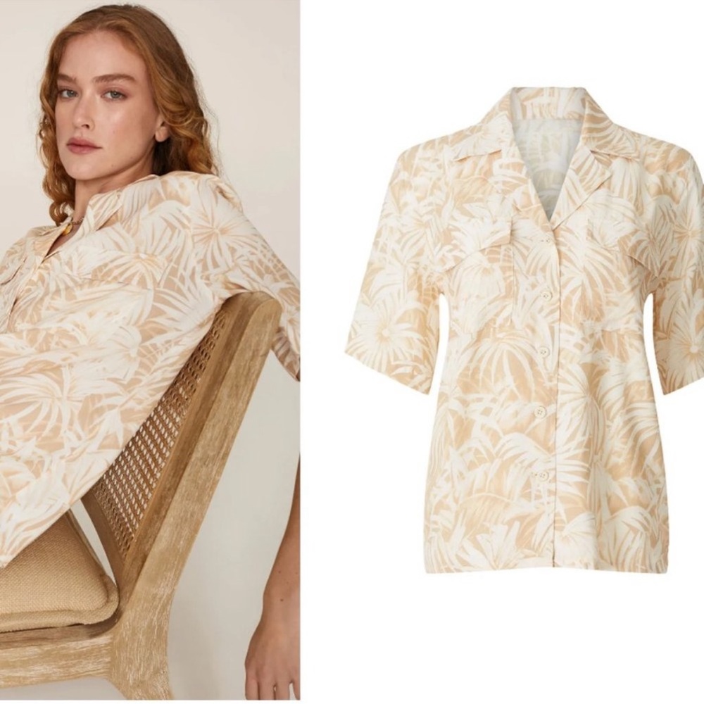 Anine Bing Hawaiin Austin Tropical Button Down Small